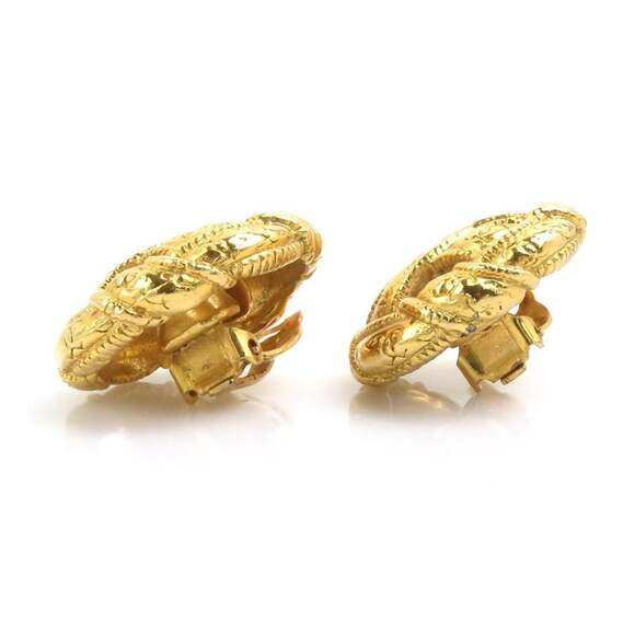 Chanel Cc Logo Clip-On Earrings Gold- #244038C56B - Picture 8 of 9